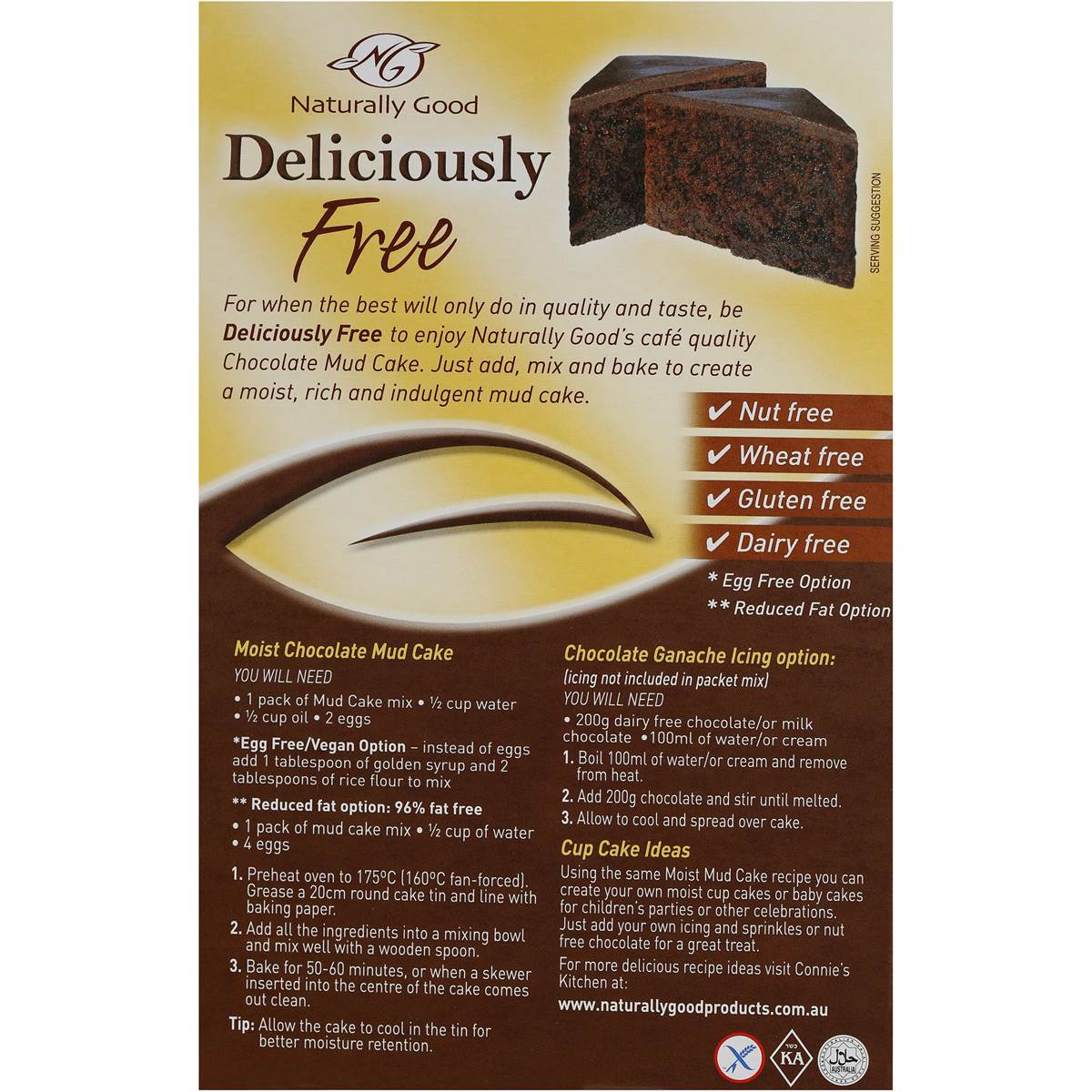 Naturally Good Cake Mix Deliciously Free Choc Mud 450g Woolworths
