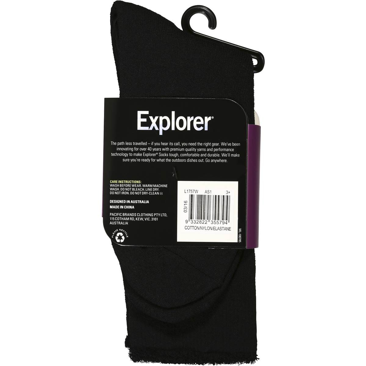 Holeproof Explorer Socks Light For Women Size 38 1pk Woolworths