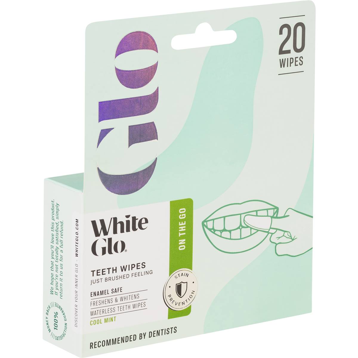 White glo waterless teeth wipes 20 pack woolworths