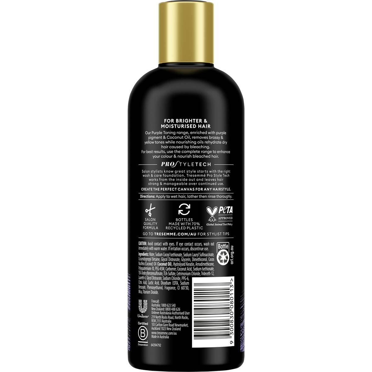 Tresemme Purple Toning Shampoo With Coconut Oil 500ml Woolworths
