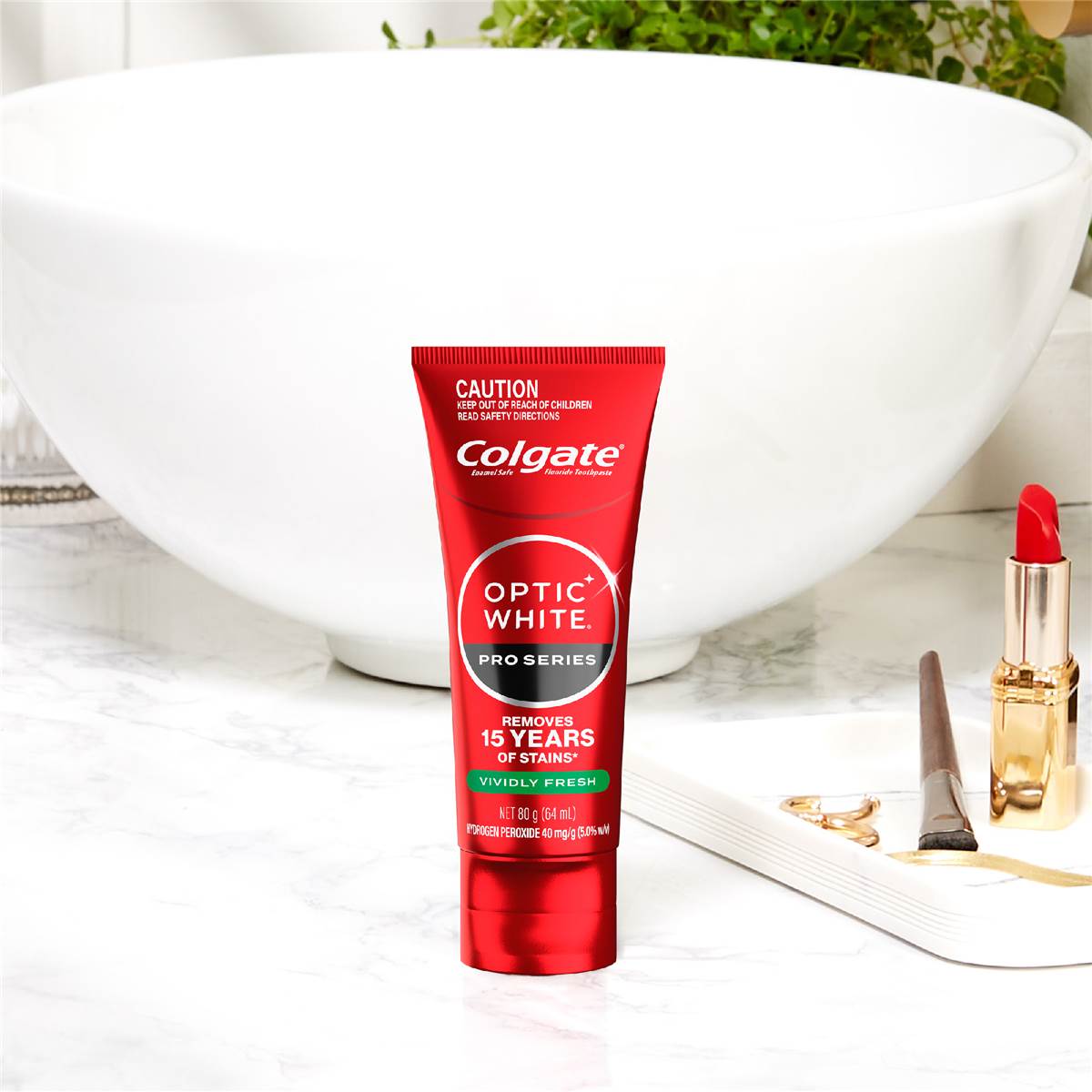 Colgate Teeth Whitening Toothpaste Optic White Pro Series Vividly 80g