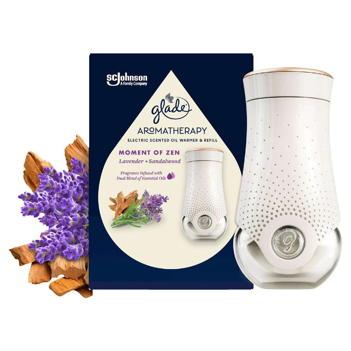 Glade Aromatherapy Electric Scented Oil Warmer Lavender & Sandalwd 20ml