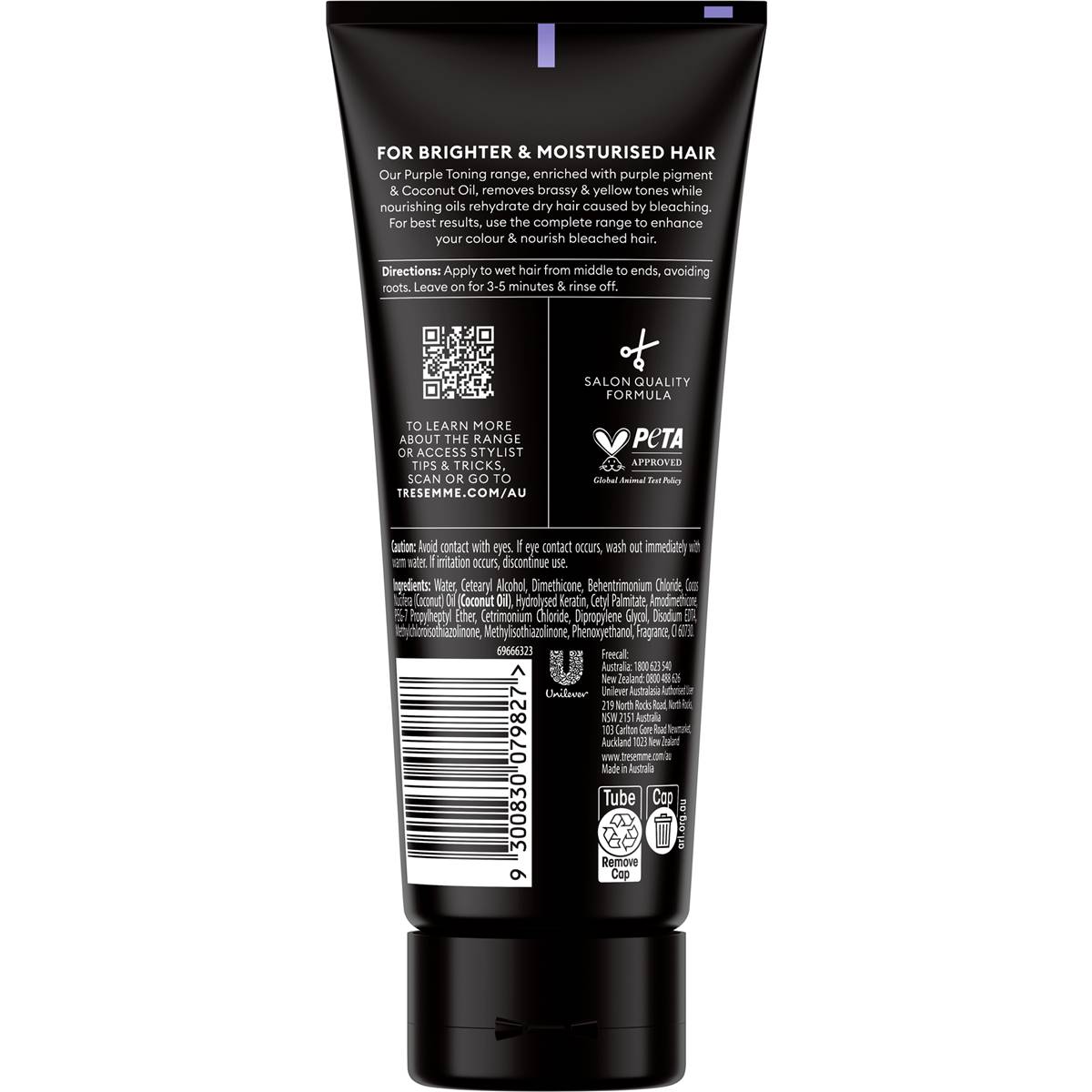 Tresemme Purple Toning Hair Mask With Purple Pigment & Coconut Oil ...