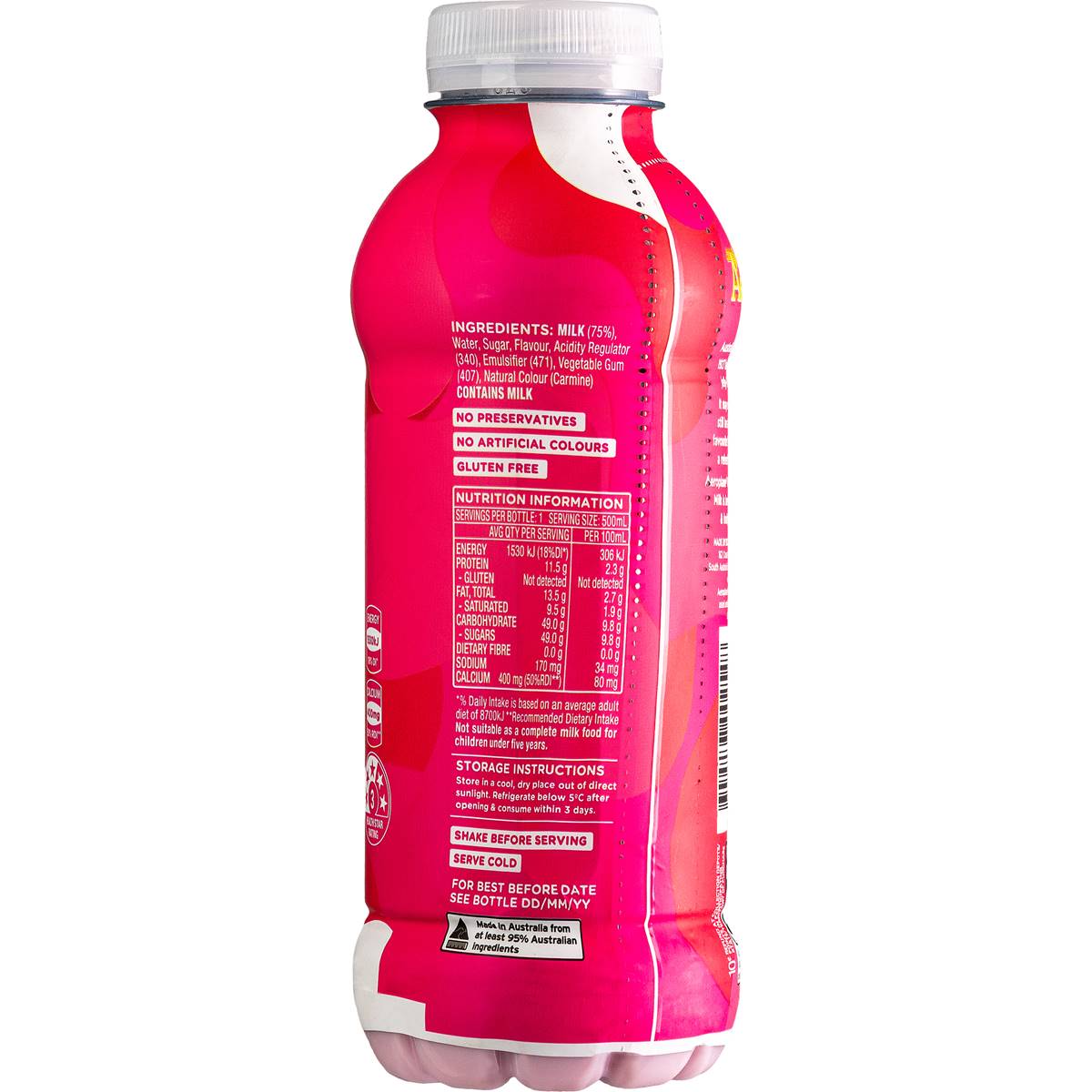 Aeroplane Jelly Raspberry Flavoured Milk 500ml Woolworths
