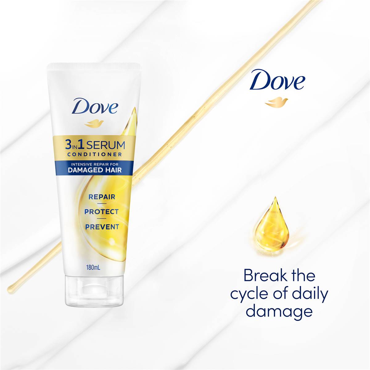 Dove Intensive 3in1 Conditioner 180ml Woolworths