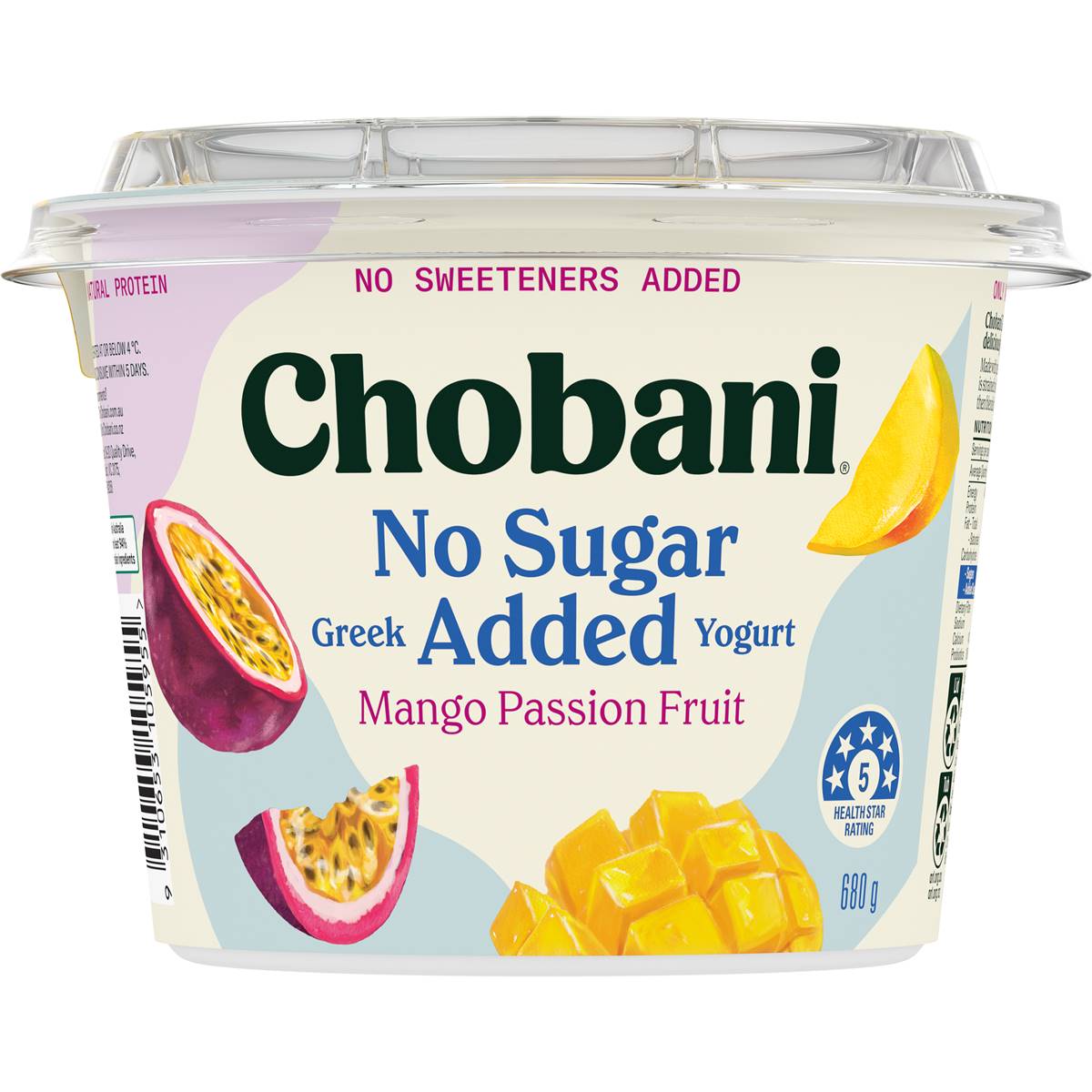 Chobani No Sugar Added Greek Yogurt Mango Passion Fruit 680g Woolworths