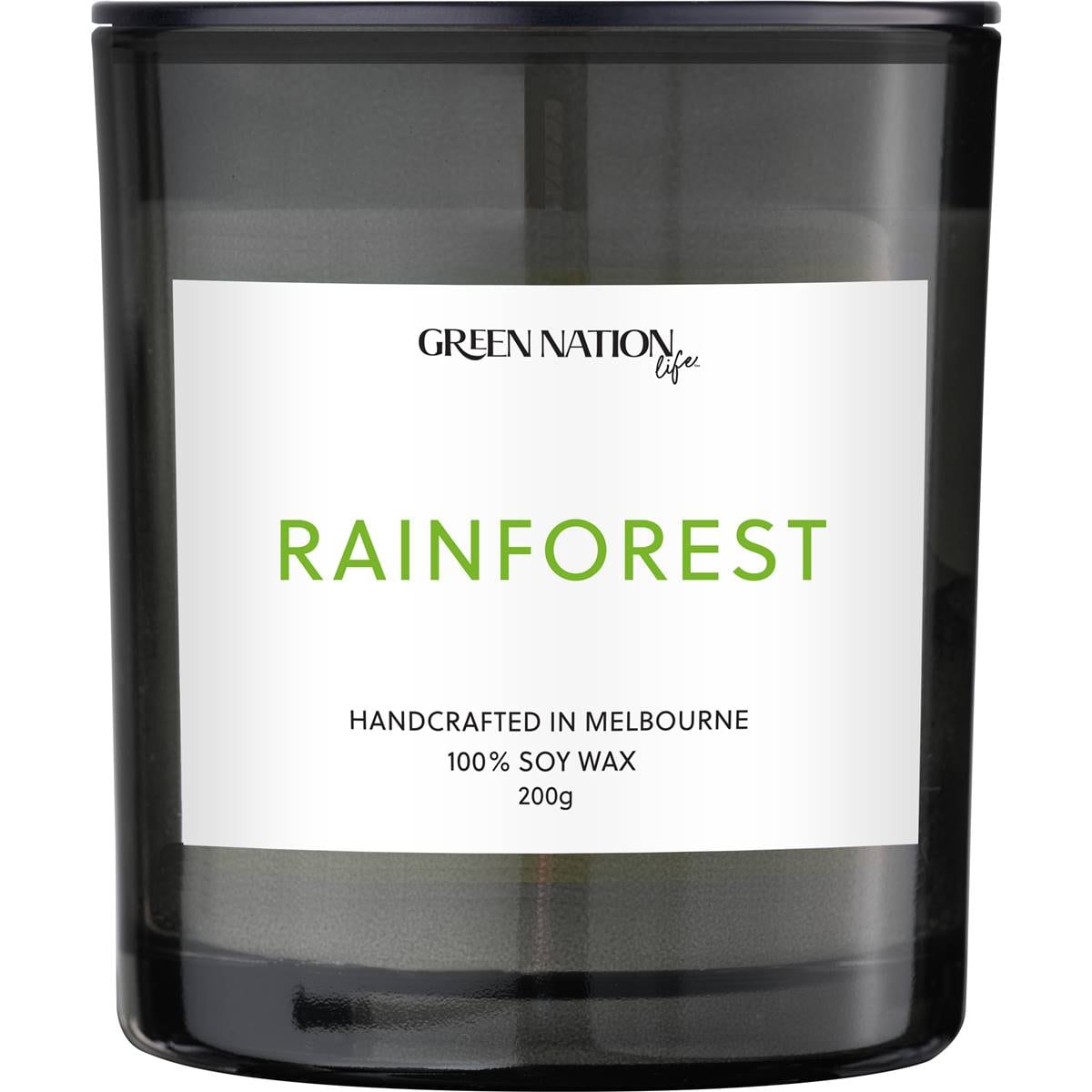 Green Nation Soy Wax Candle Rainforest 200g Woolworths