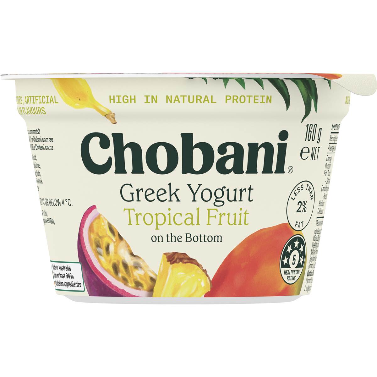 Chobani Greek Yogurt Tropical Fruit 160g Woolworths