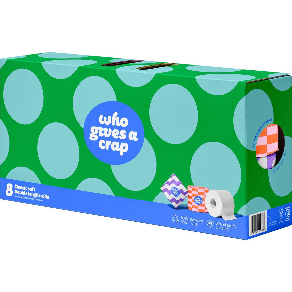 Who Gives A Crap Double Length Toilet Rolls 8 Pack Woolworths