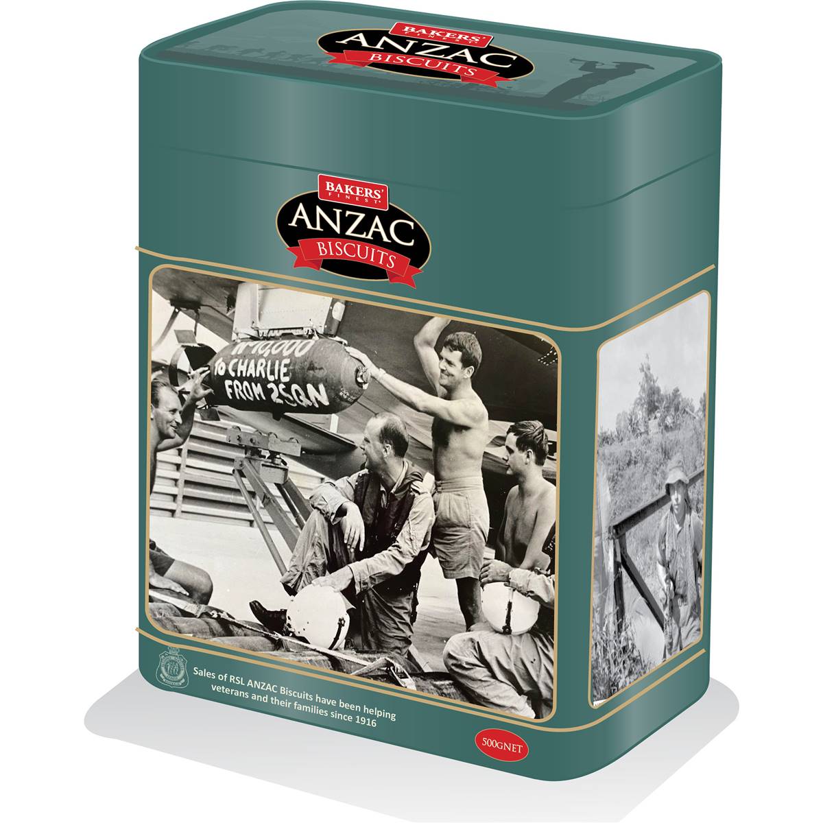 Bakers Finest Anzac Tin Vietnam War 500g Woolworths