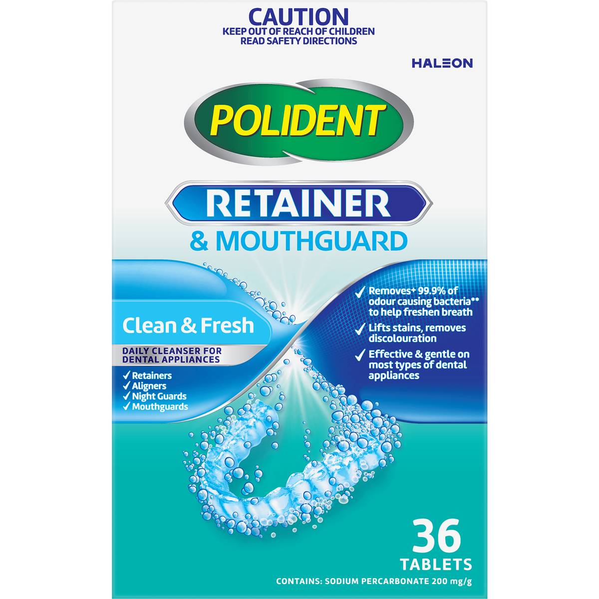 Polident Retainer & Mouthguard Daily Cleanser 36 Pack Woolworths