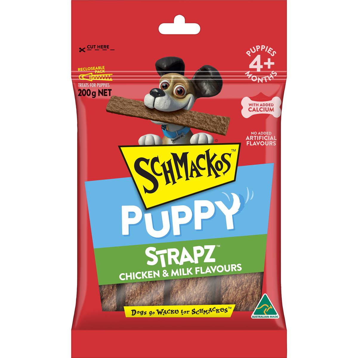Schmackos Puppy Strapz Chicken & Milk Flavour