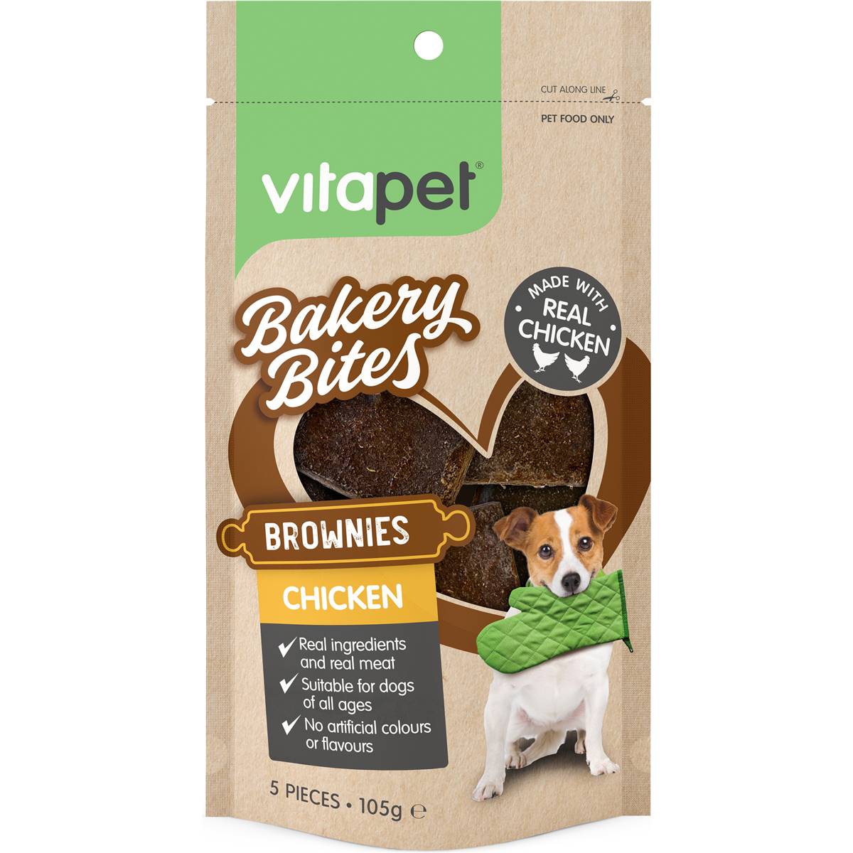 Vitapet Bakery Bites Chicken Brownies 5 Pack Woolworths