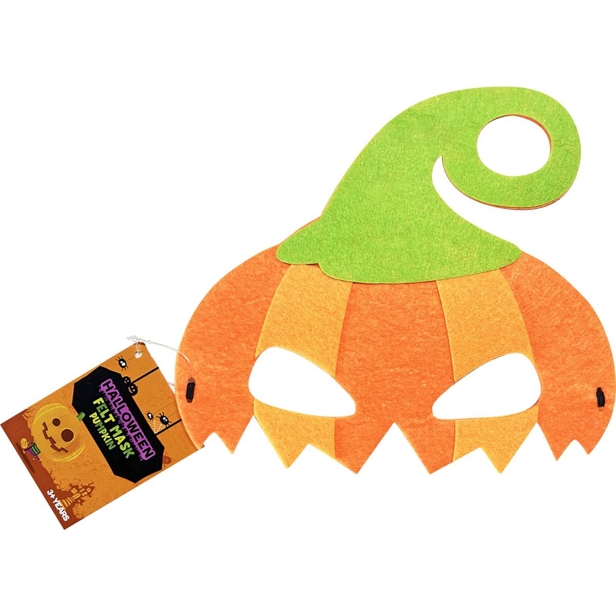 Halloween Kids Felt Mask Pumpkin Each | Woolworths