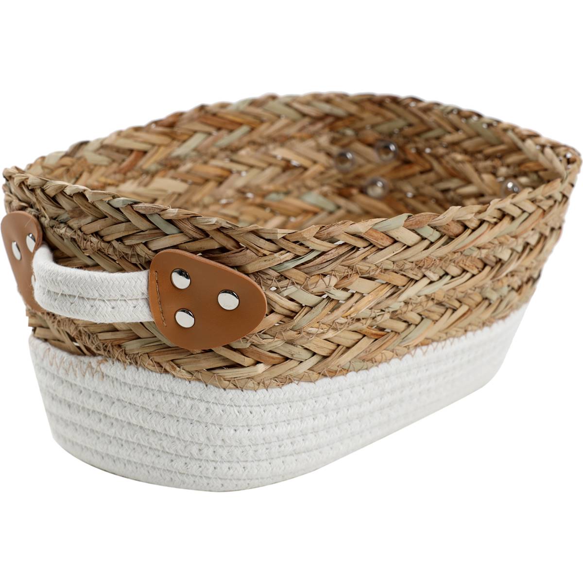 Inspire Woven Basket With Handle Small Each Woolworths
