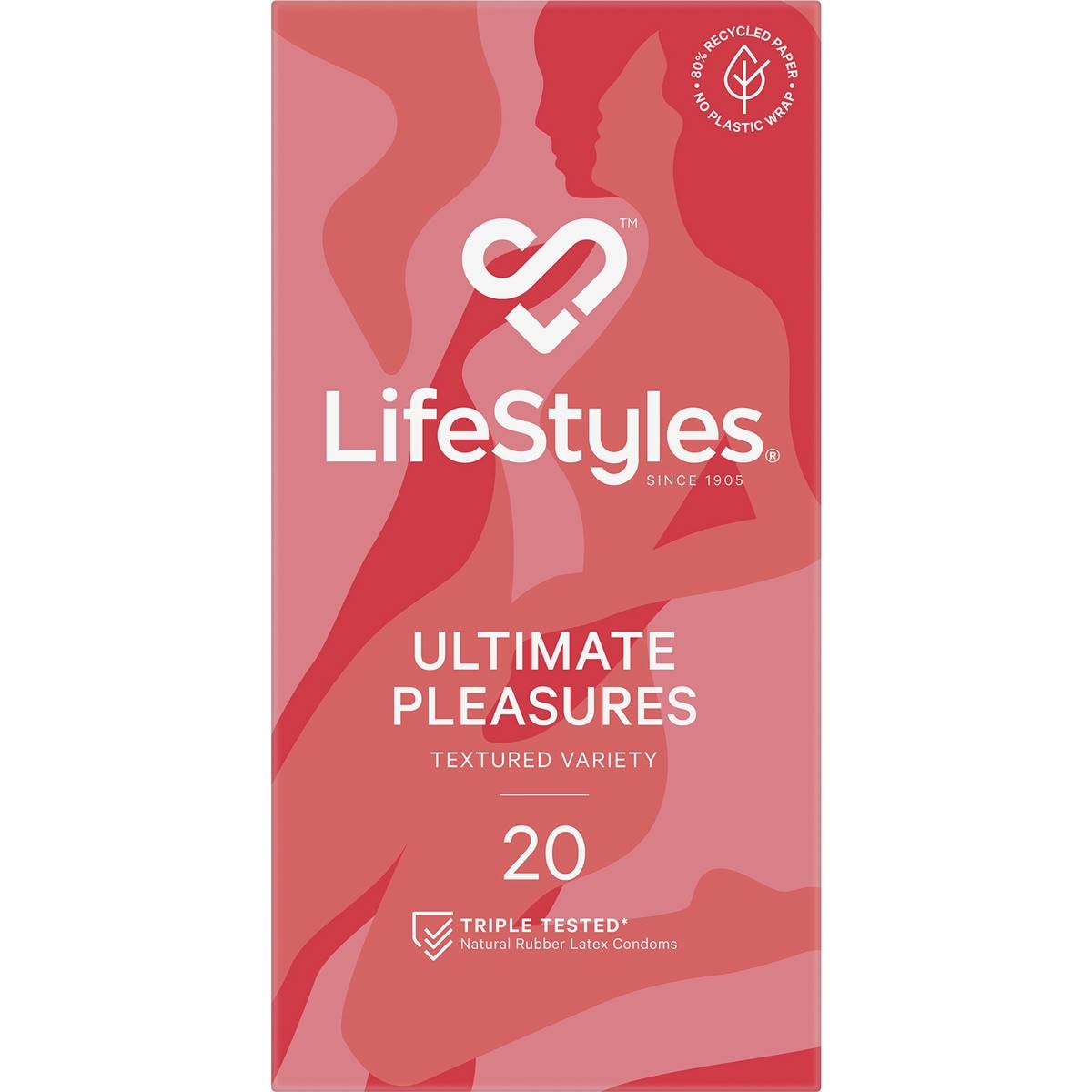 Lifestyles Ultimate Pleasures Variety Textured Condoms 20 Pack Woolworths