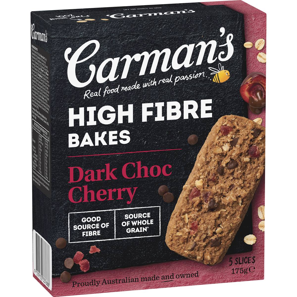Carman's High Fibre Bakes Dark Choc Cherry