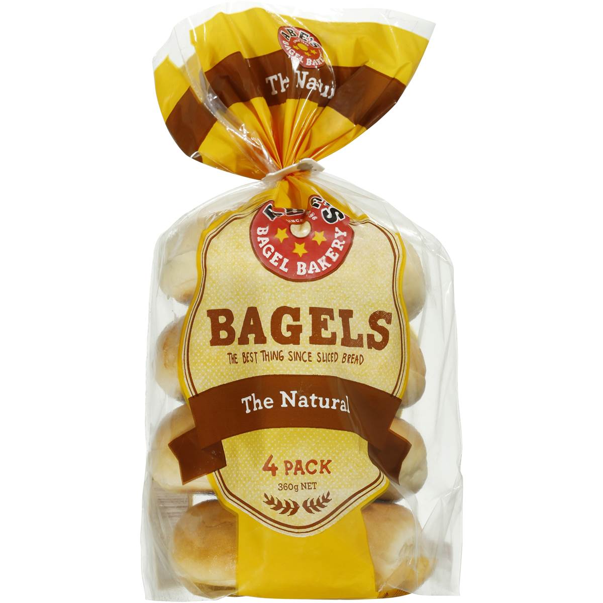 Abe's Bagel Bakery Natural Bagels 360g 4pk Woolworths