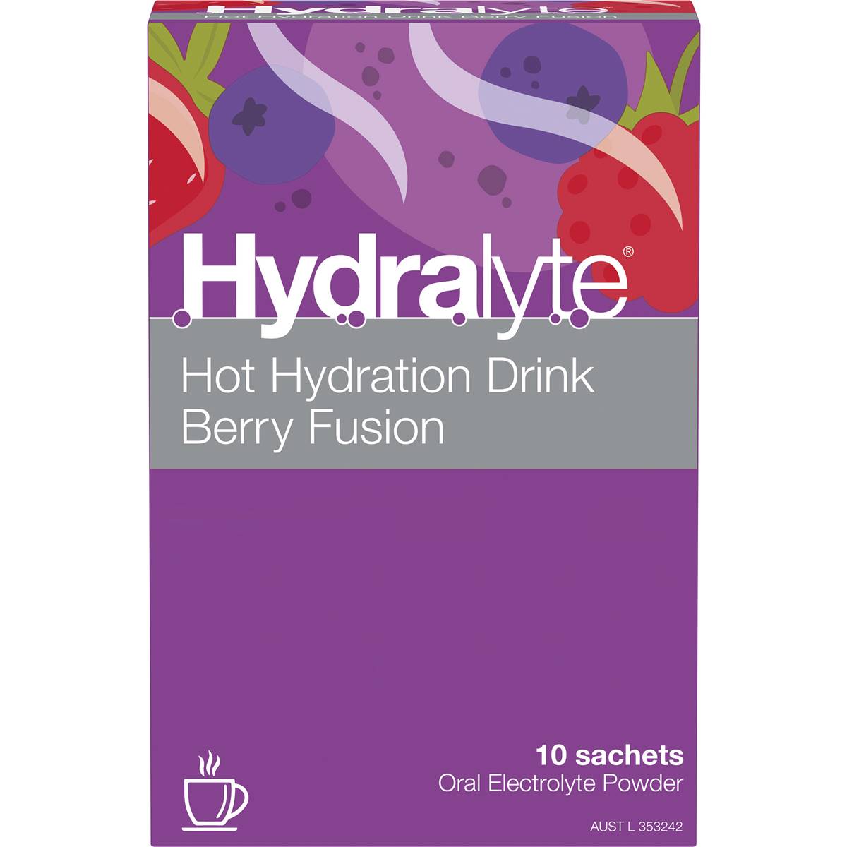 Hydralyte Hot Hydration Berry Fusion Electrolyte Powder Sachets 10 Pack