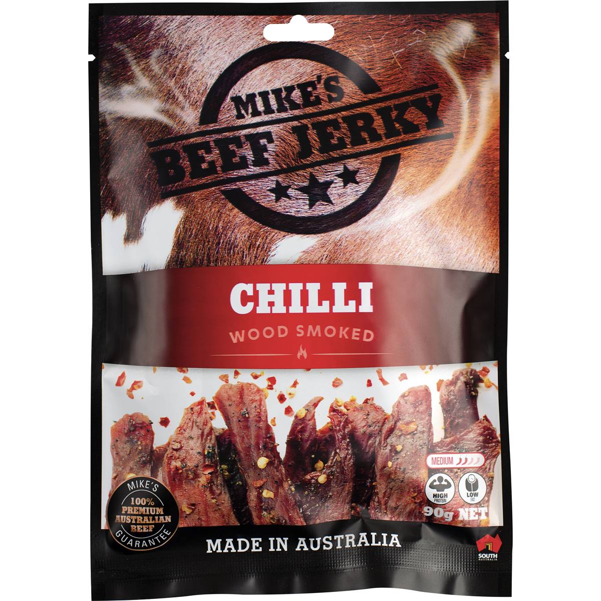 Mike's Beef Jerky Chilli 90g Woolworths