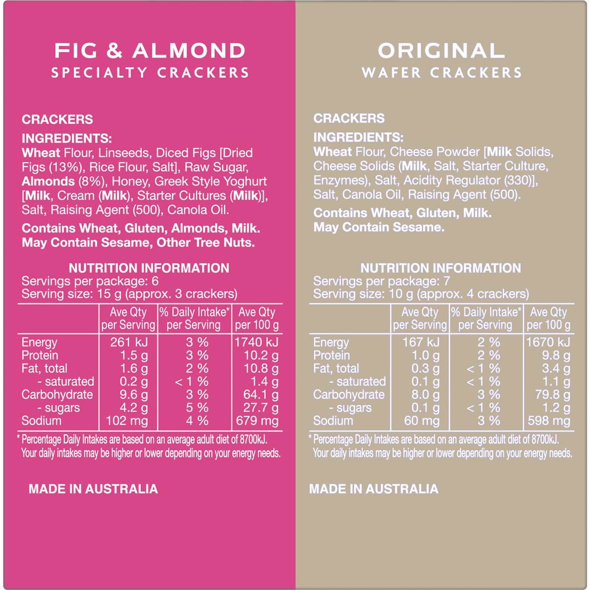 Ob Finest Mixed Cracker Selection Double Pack 160g Woolworths