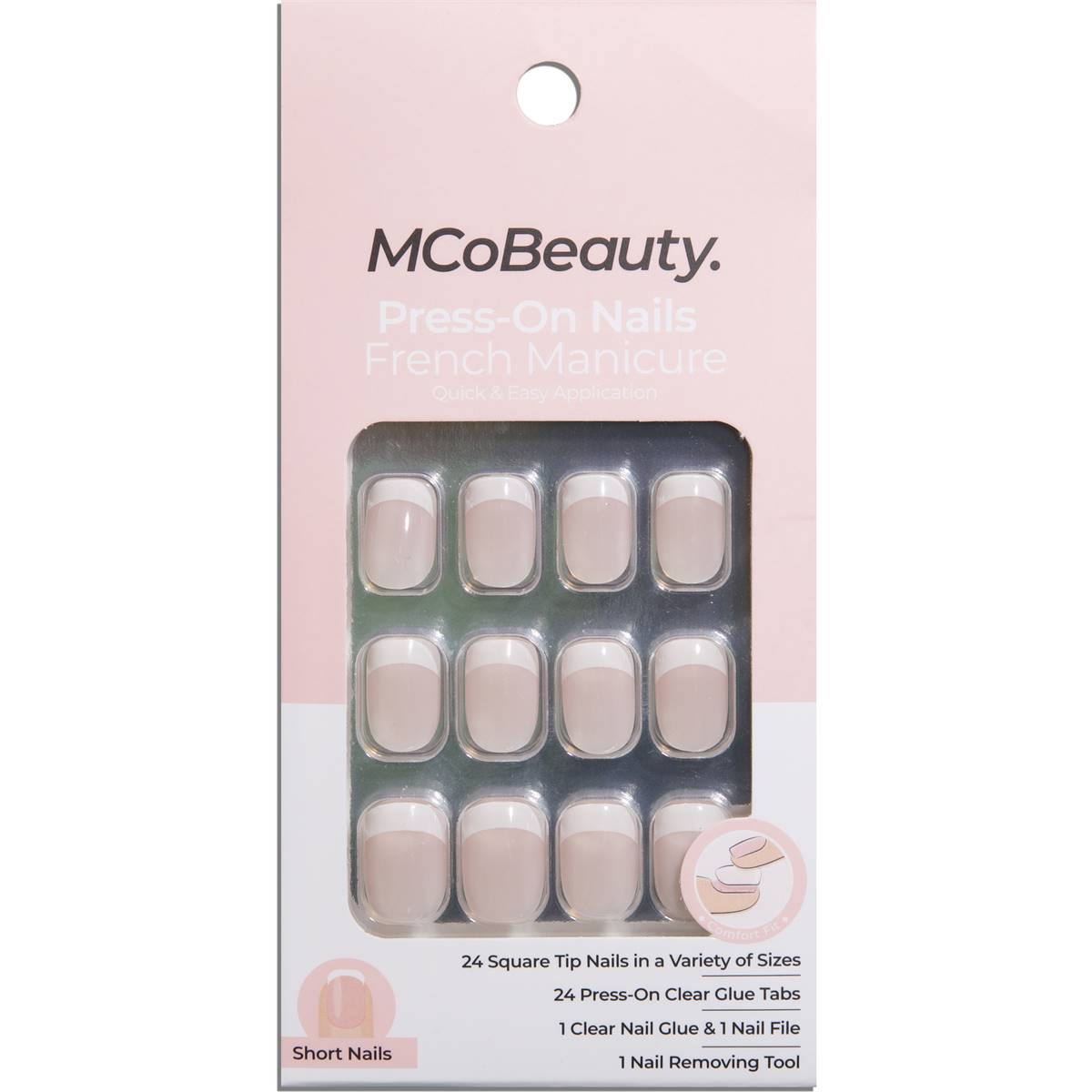 Mcobeauty Press On Nails French Manicure Short Each Woolworths