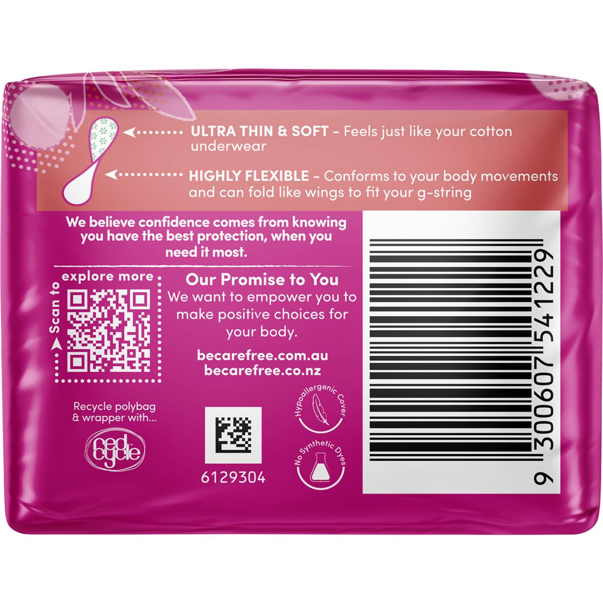 Carefree Barely There Scented Aloe Liners 42 Pack Woolworths