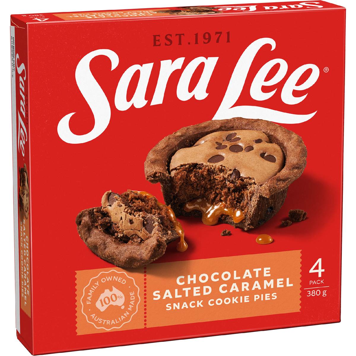 Sara Lee Deluxe Snack Cookie Pies Chocolate & Salted Caramel