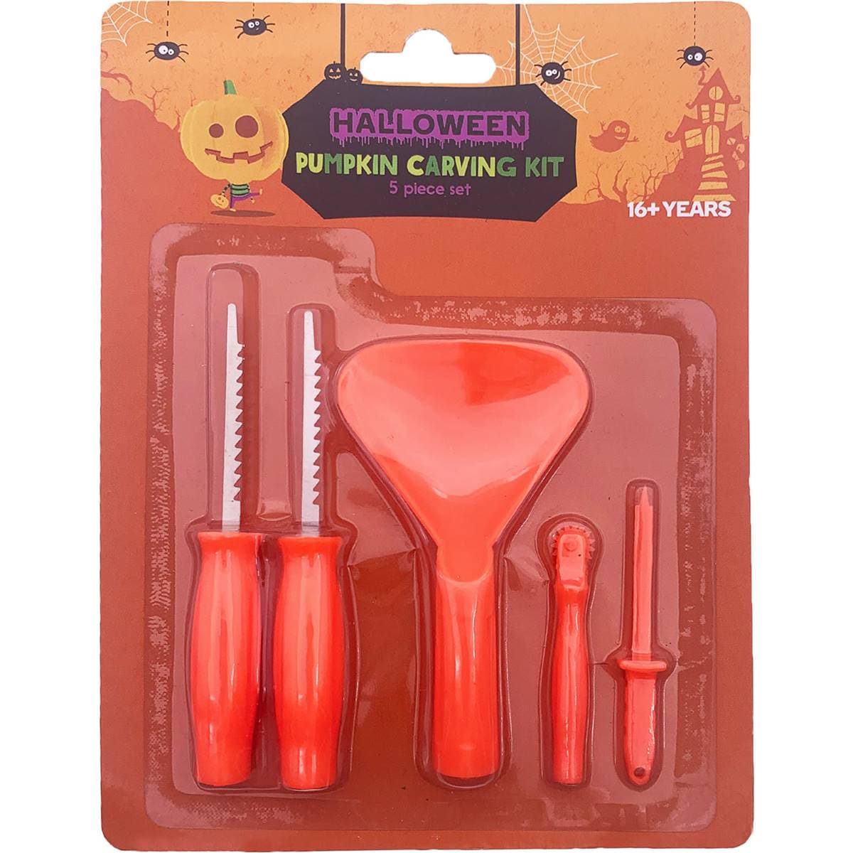 Halloween Pumpkin Carving 5 Piece Kit Each | Woolworths