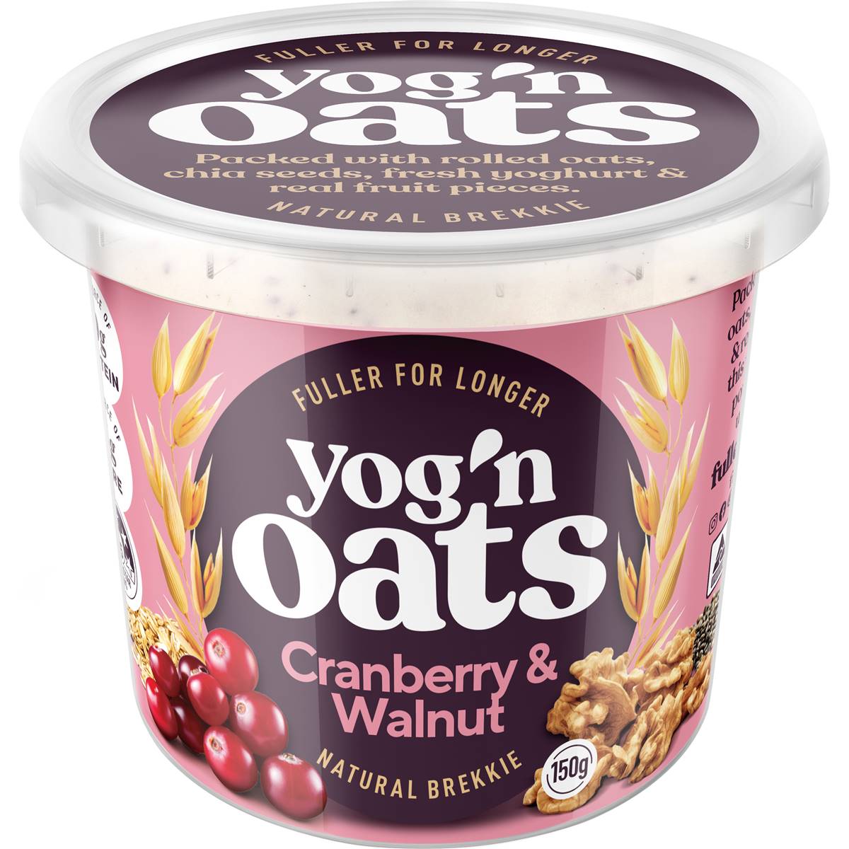 Yog'n Oats Yoghurt Cranberry & Walnut 150g Woolworths