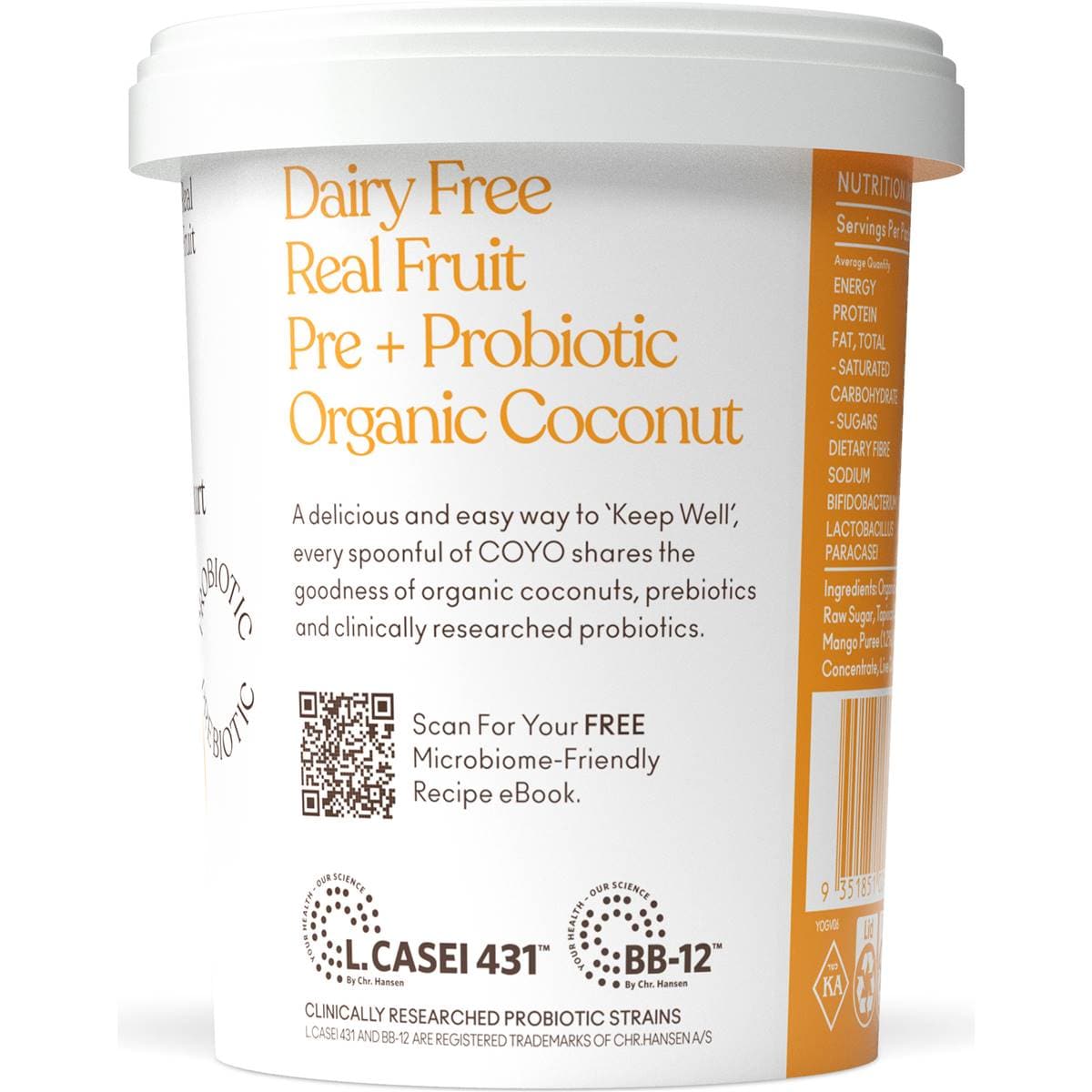 Coyo Dairy Free Yoghurt Probiotic Mango 500g Woolworths