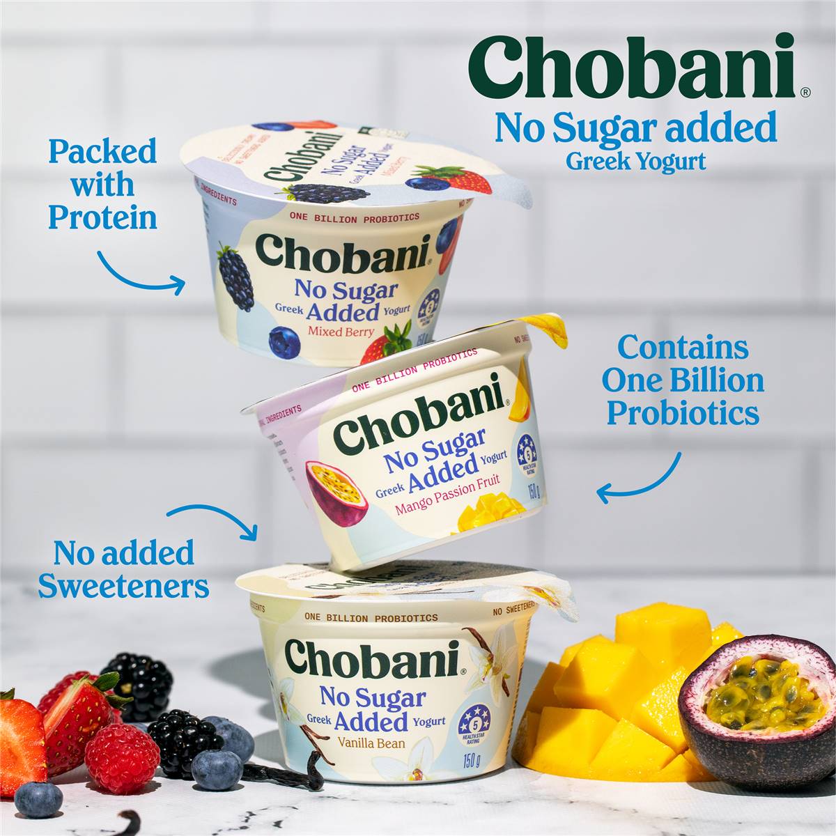 Chobani No Sugar Added Greek Yogurt Vanilla 150g Woolworths Chobani No Sugar Added Greek Yogurt Vanilla 150g Woolworths