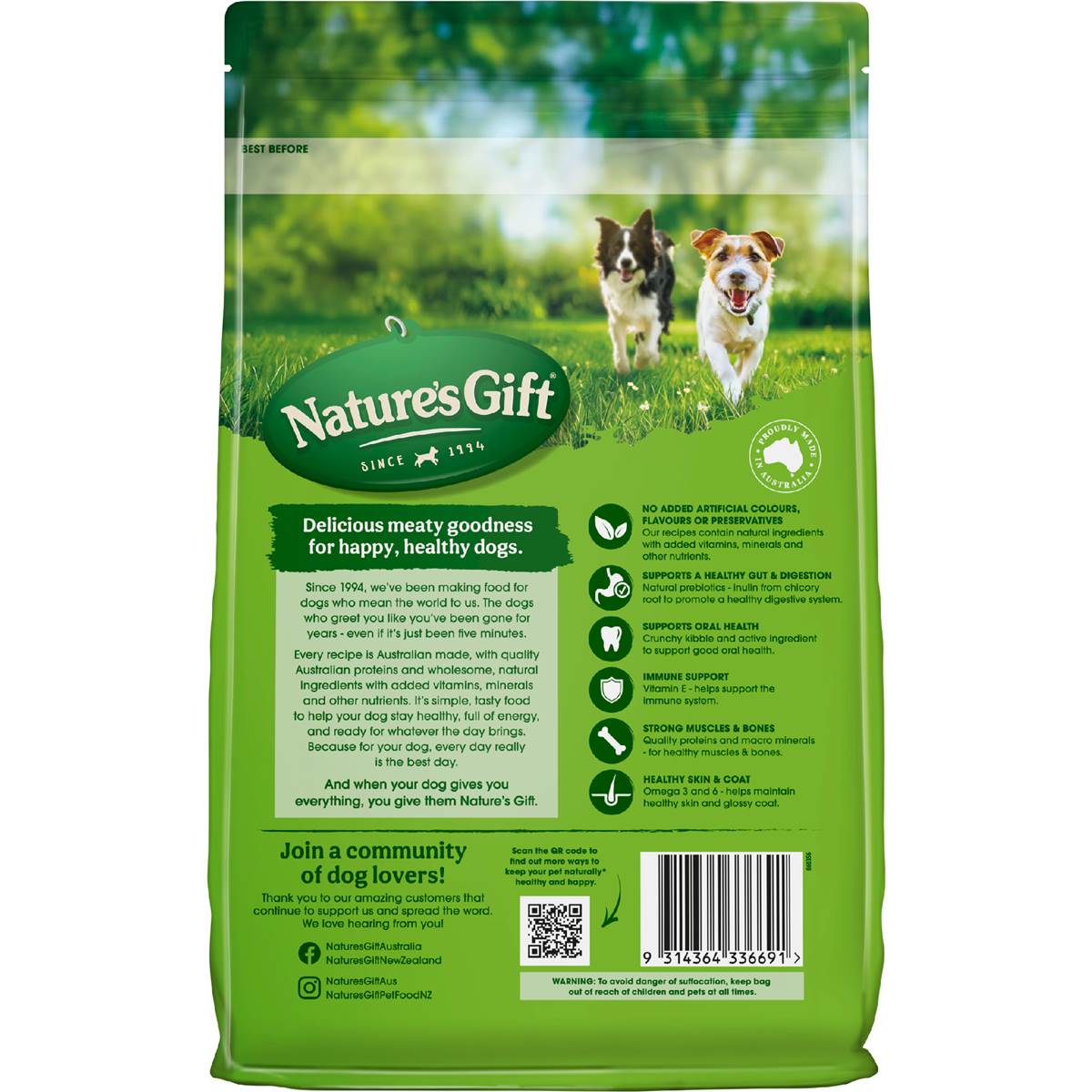 Nature's Gift Adult All Breed Dog Food With Beef 2.5kg Woolworths