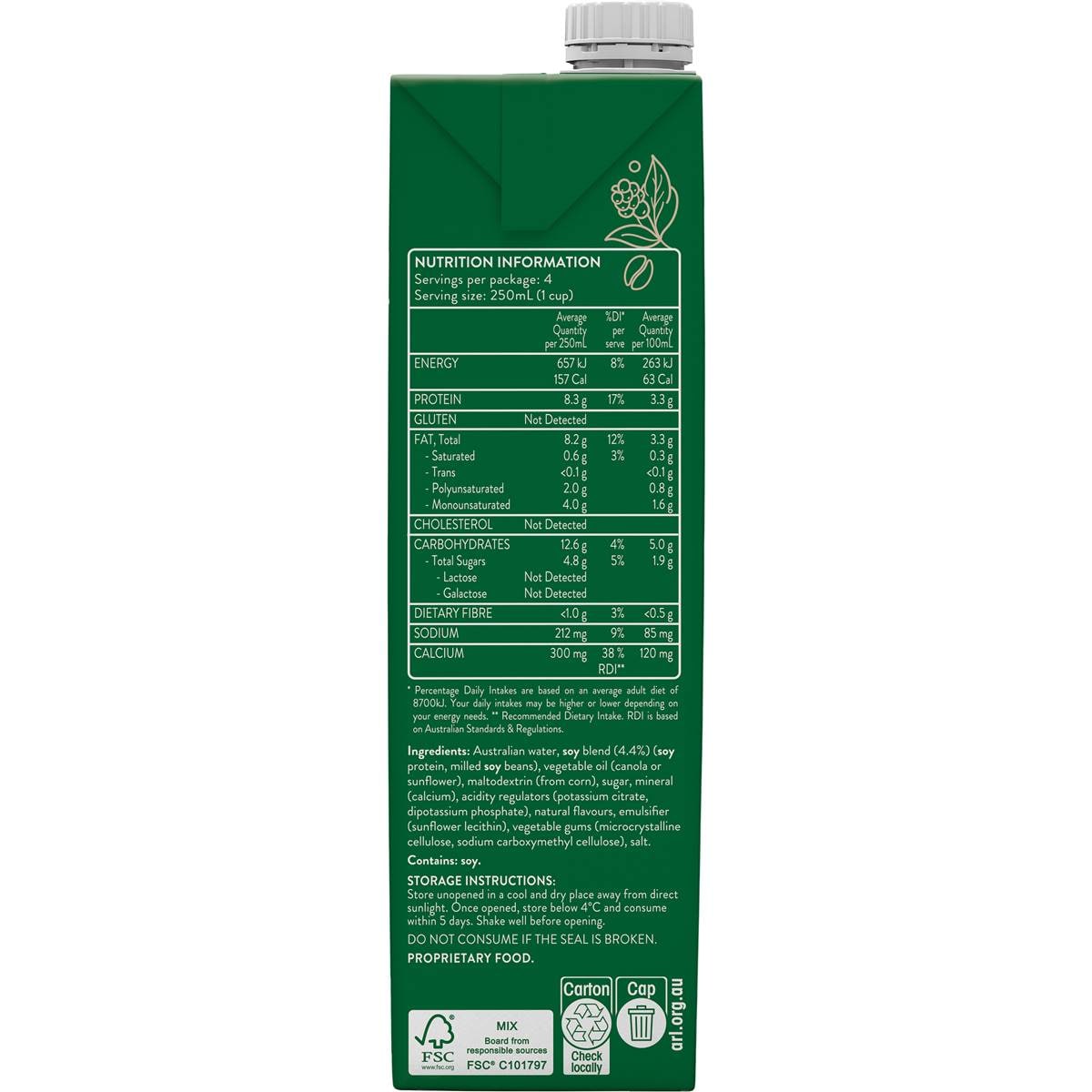 Australia's Own Barista Soy Milk 1l Woolworths