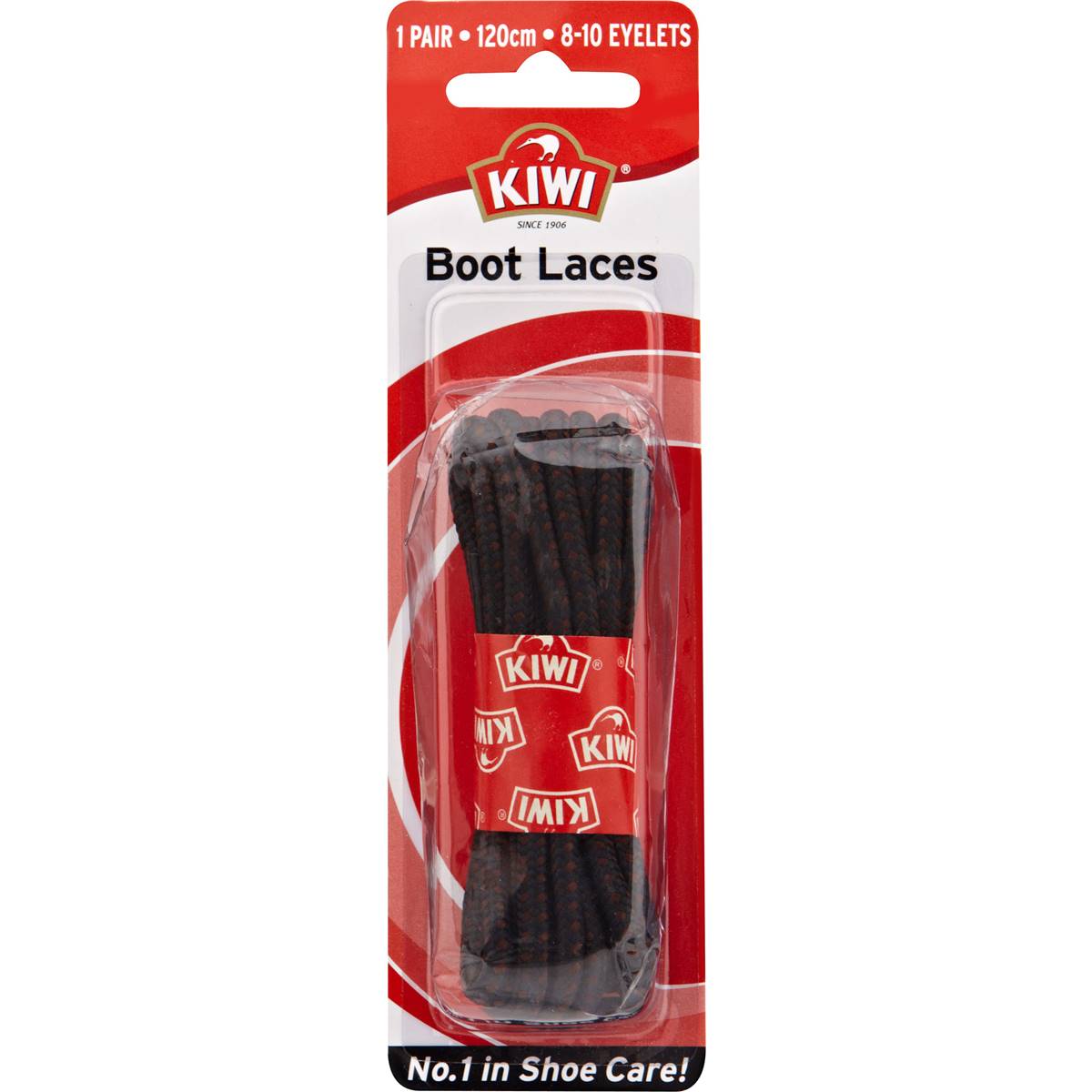 Kiwi Boot Laces Black/brown 120cm Boot Laces Black Each Woolworths
