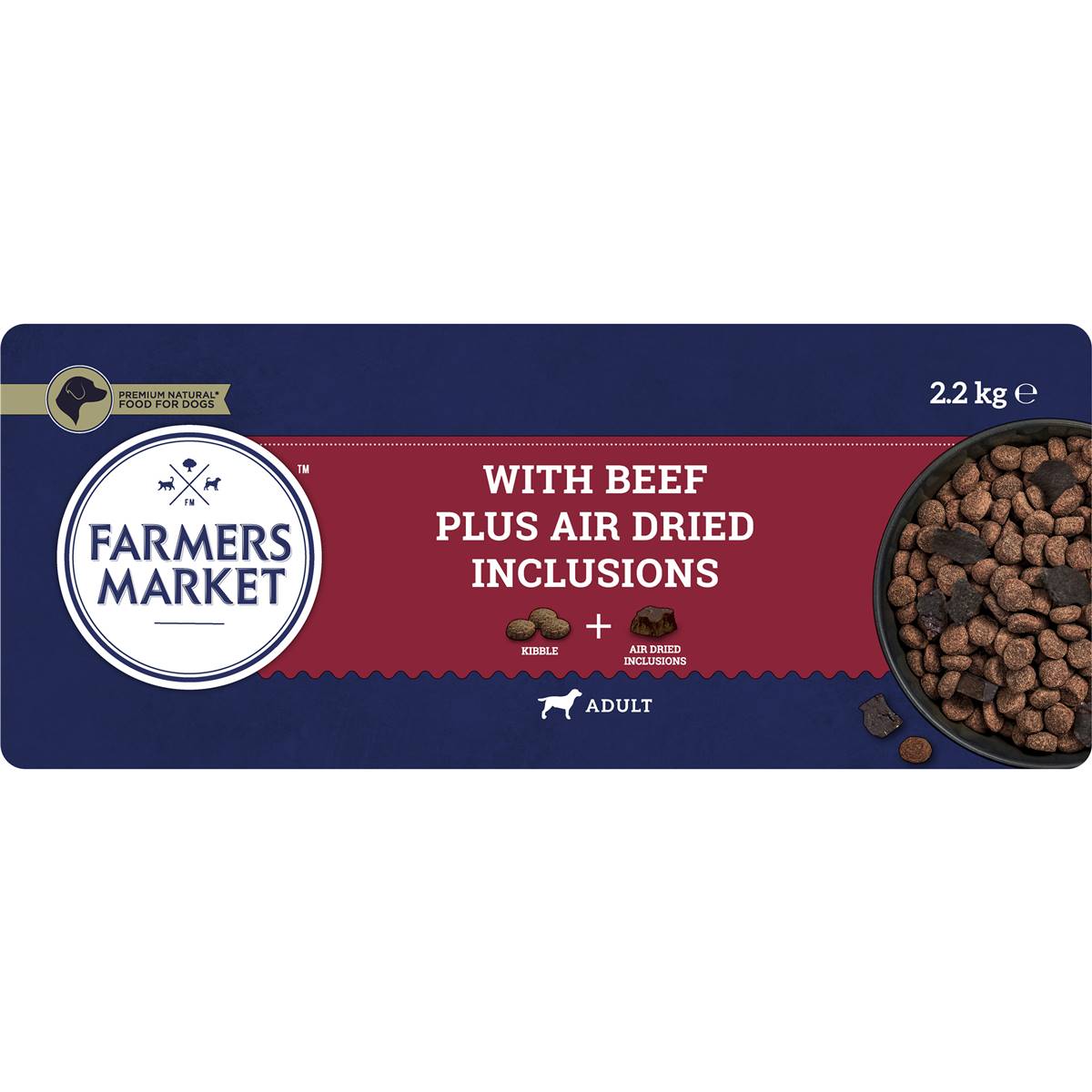 Farmers Market Adult Dry Dog Food Beef With Airdried Inclusions 2.2kg Woolworths