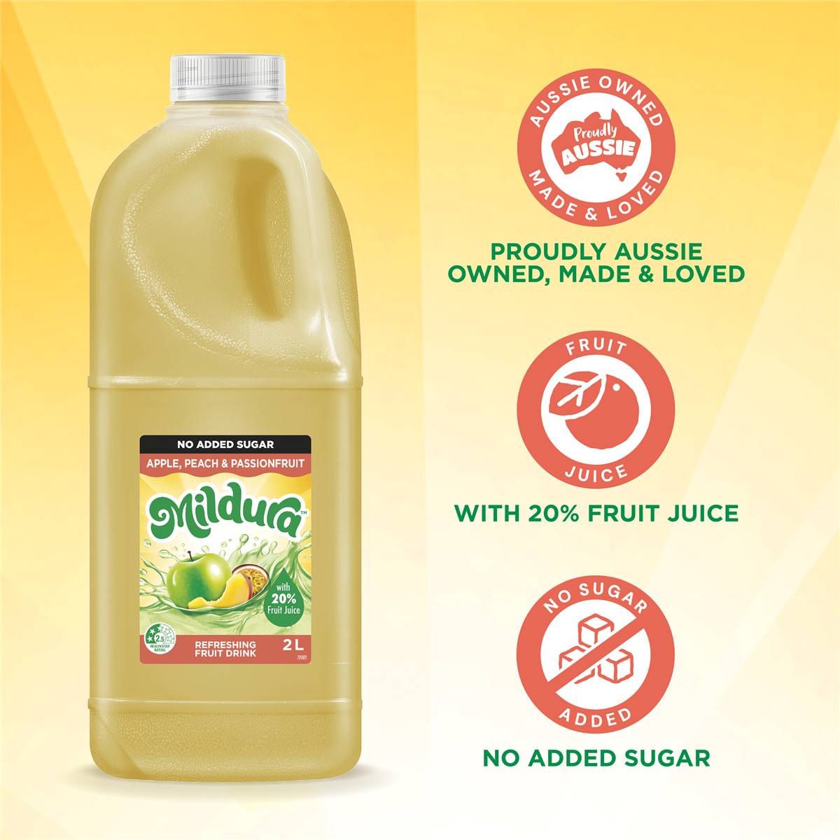 Mildura Apple, Peach & Passionfruit Juice 2l Woolworths