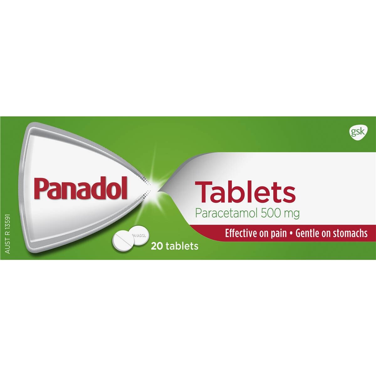 Panadol Tablets For Pain Relief With Paracetamol 500mg 20 Pack Woolworths