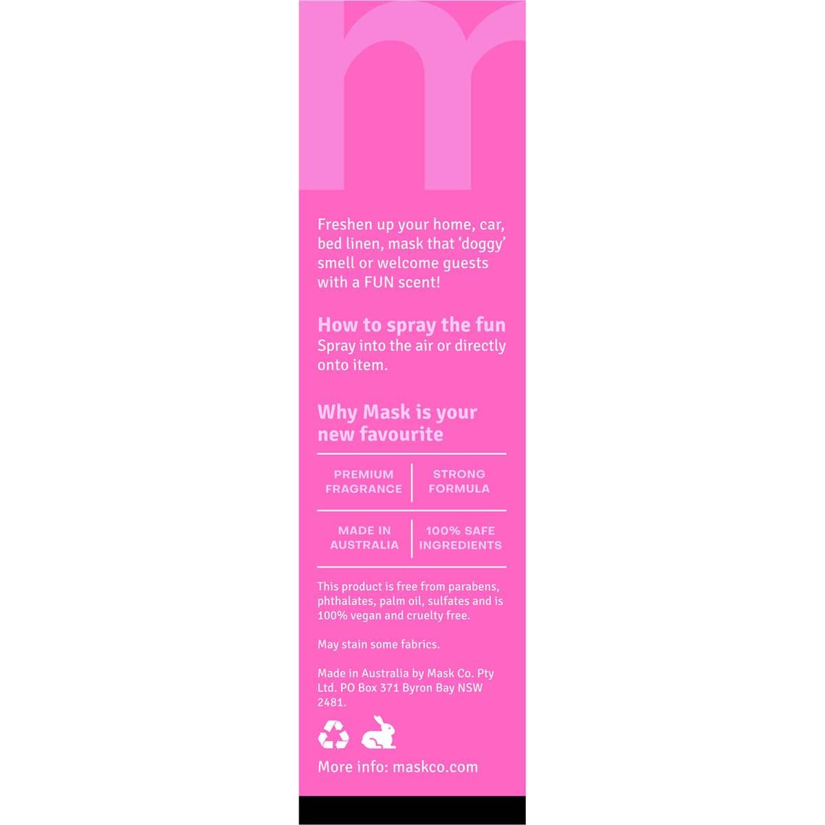 Mask Air Freshener Spray Musk Sticks 100ml Woolworths