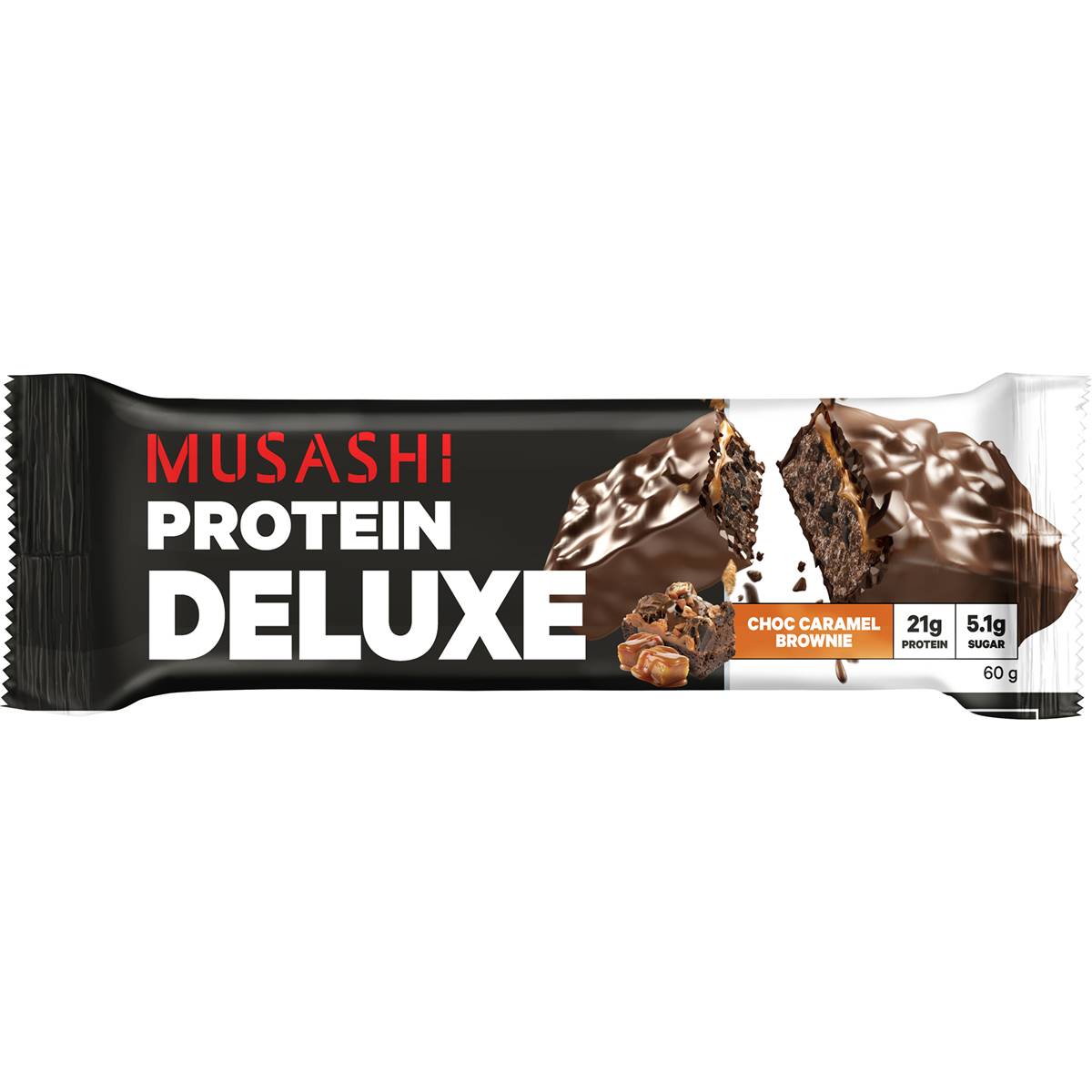 Musashi Protein Deluxe Bar Choc Caramel Brownie