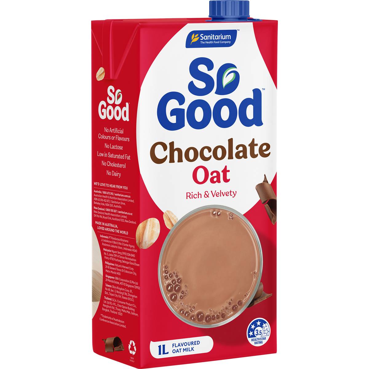 So Good Chocolate Oat Milk 1l Woolworths