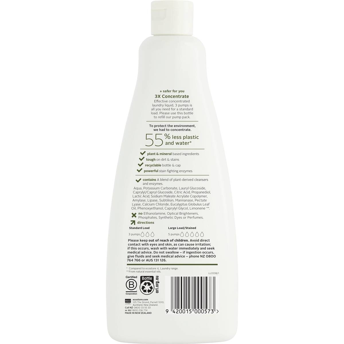 Ecostore Laundry Liquid Concentrate Eucalyptus Refill 840ml Woolworths