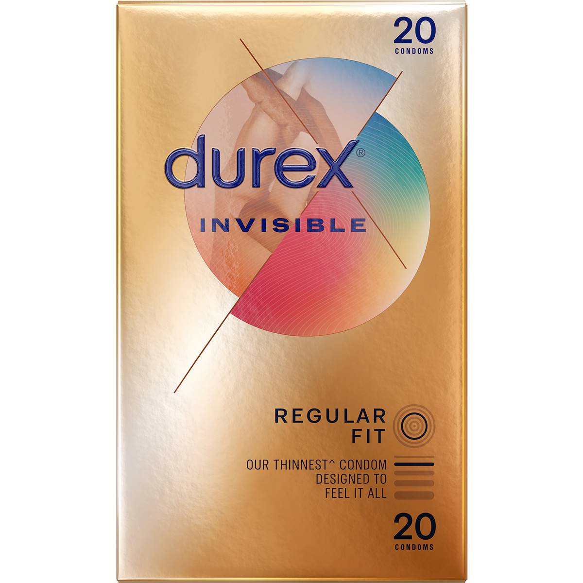 Durex Invisible Regular Fit Condoms 20 Pack | Woolworths