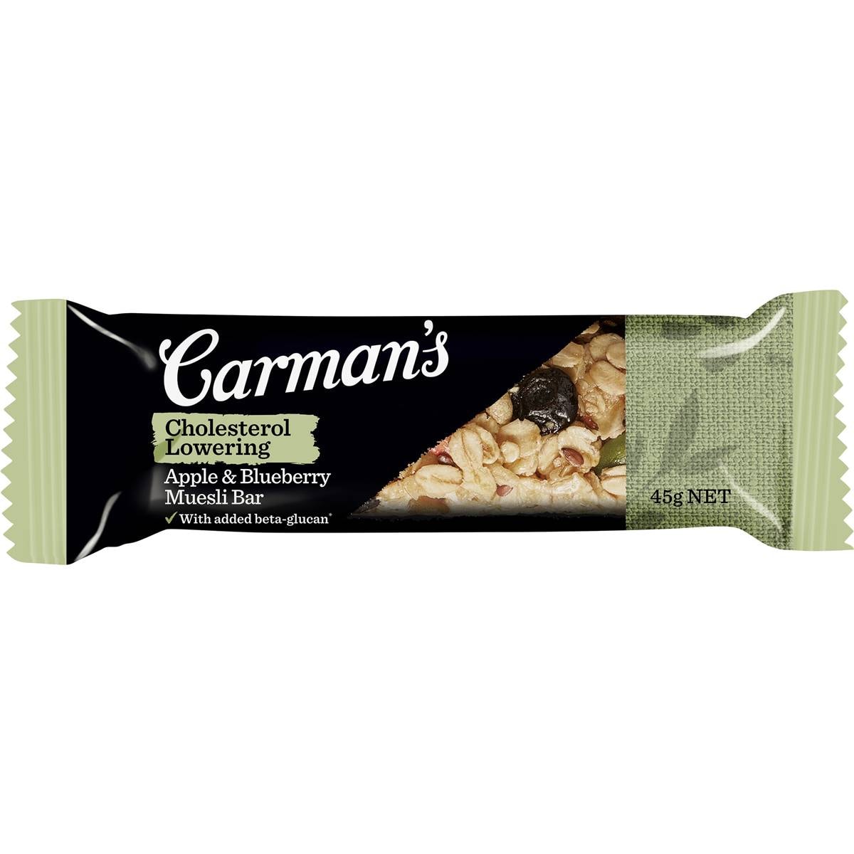 Carman's Muesli Bars Cholesterol Lowering Apple & Blueberry 5 Pack Woolworths