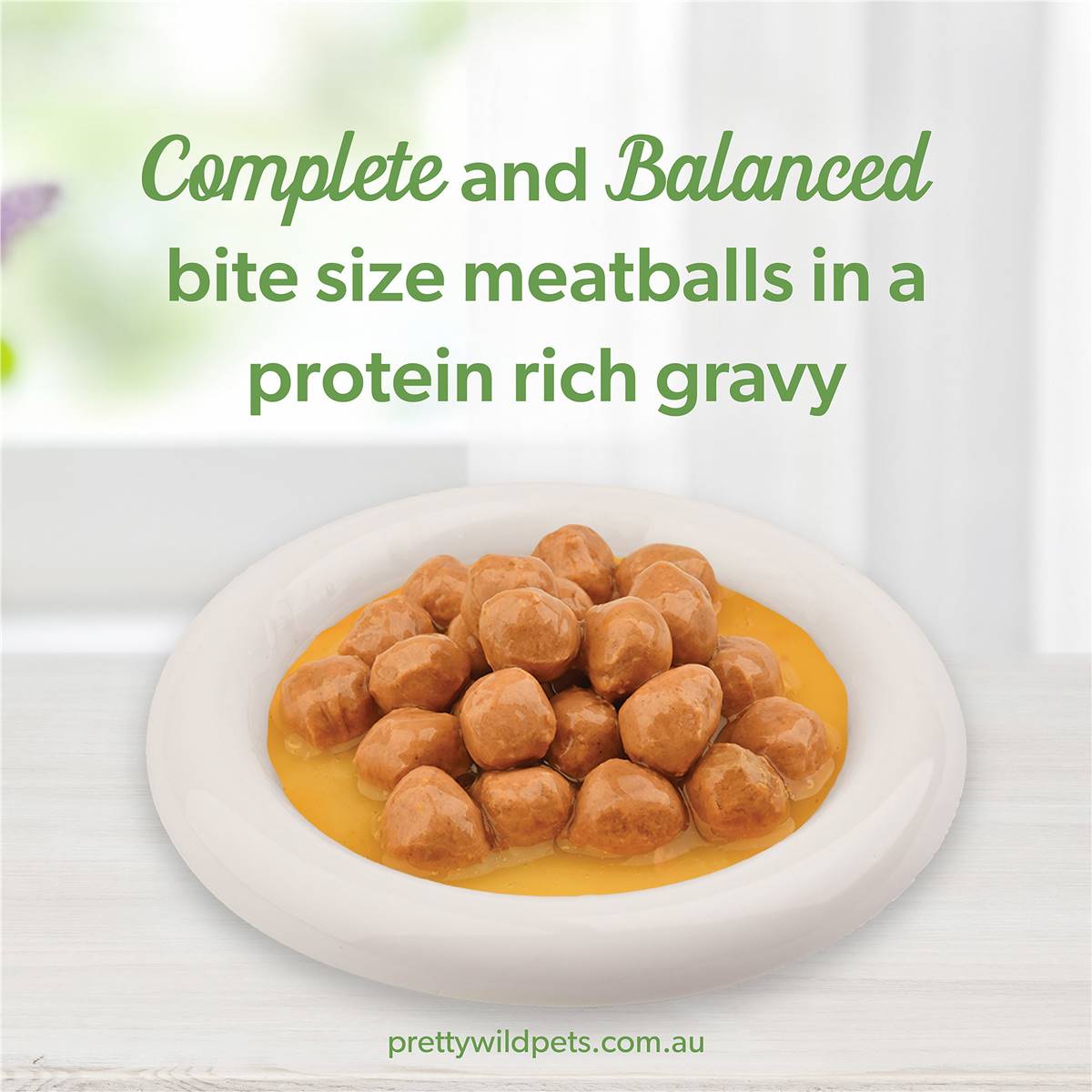 Pretty Wild Chicken Meatballs In Gravy 100g Woolworths