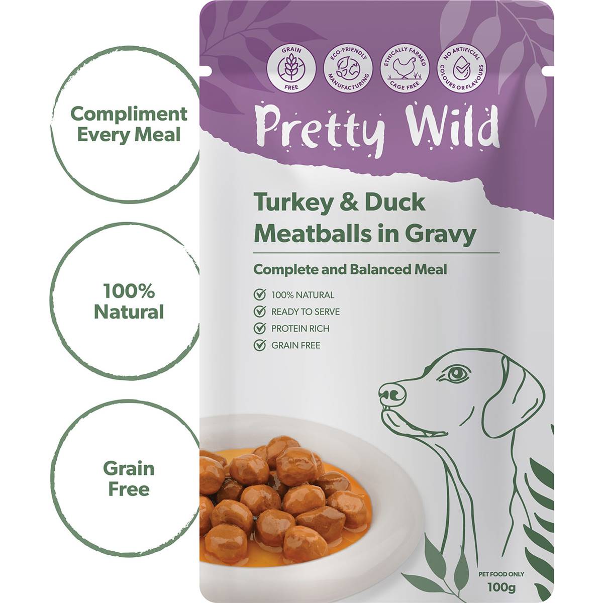 Pretty Wild Turkey & Duck Meatballs In Gravy
