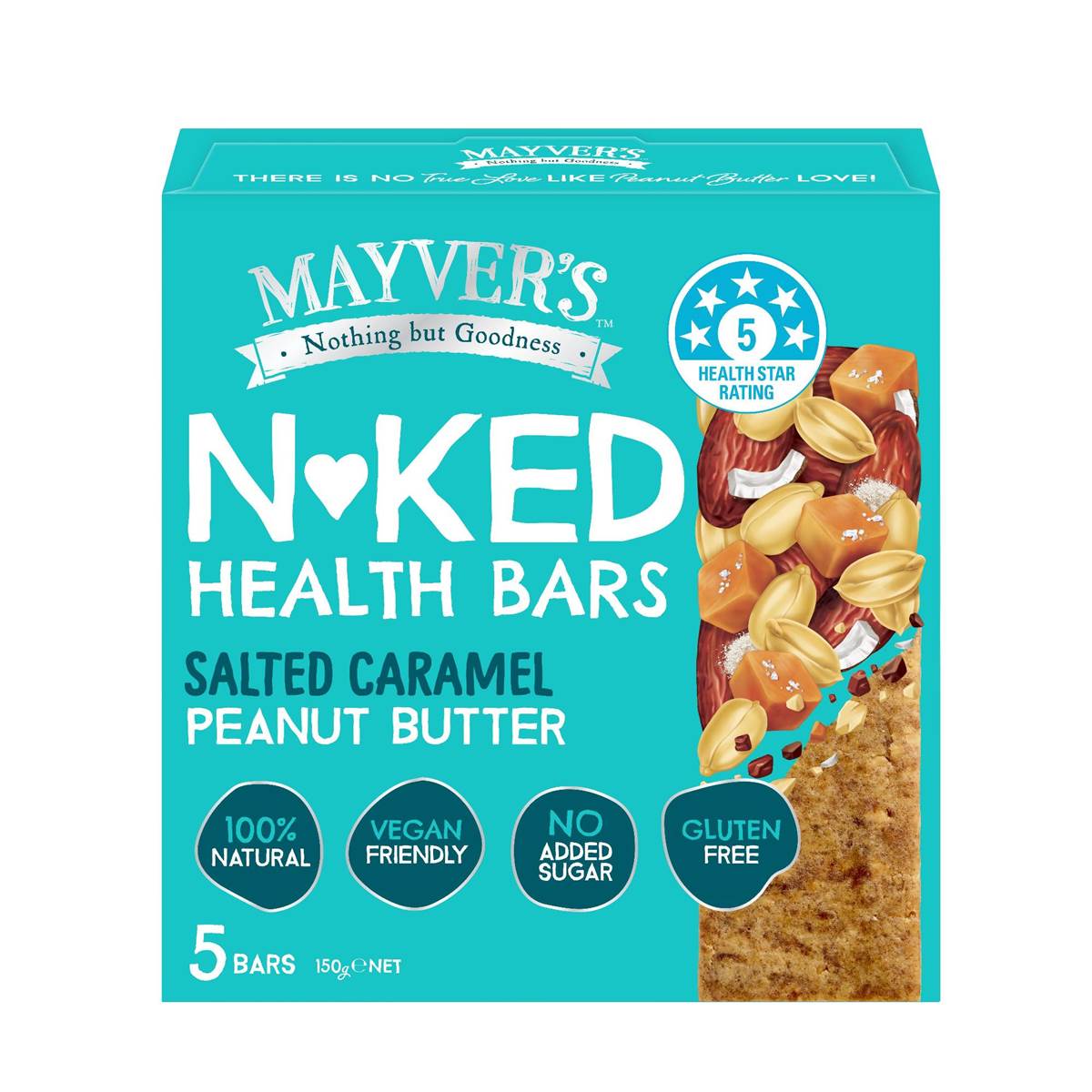 Mayver's Natural Health Bars Salted Caramel Peanut Butter