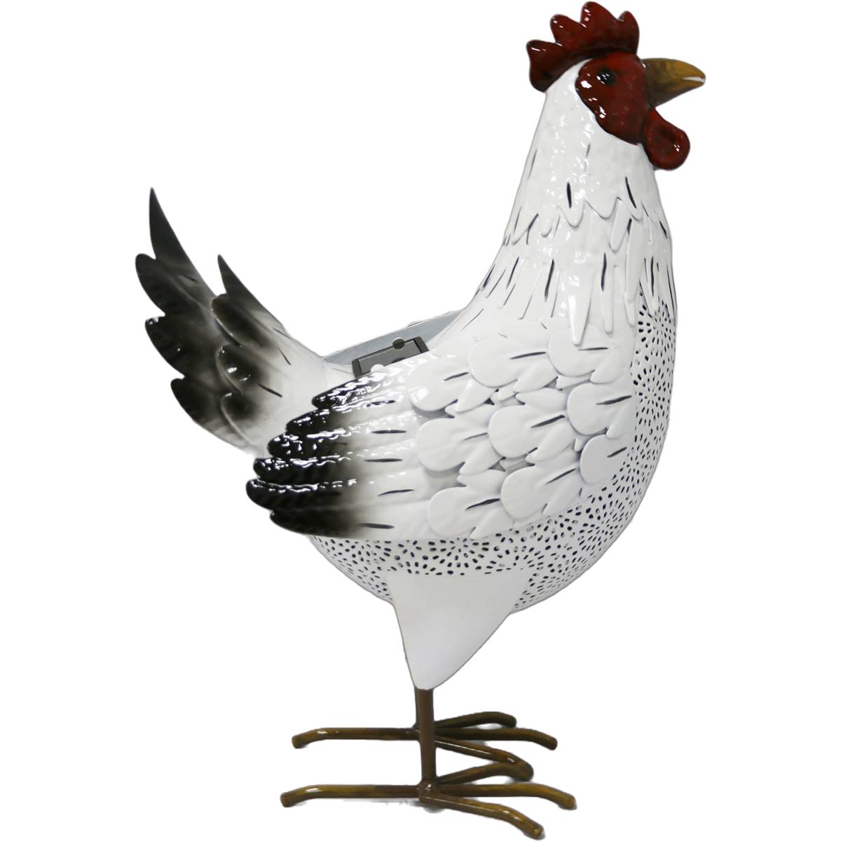 Mirabella Metal Solar Chicken White Each | Woolworths