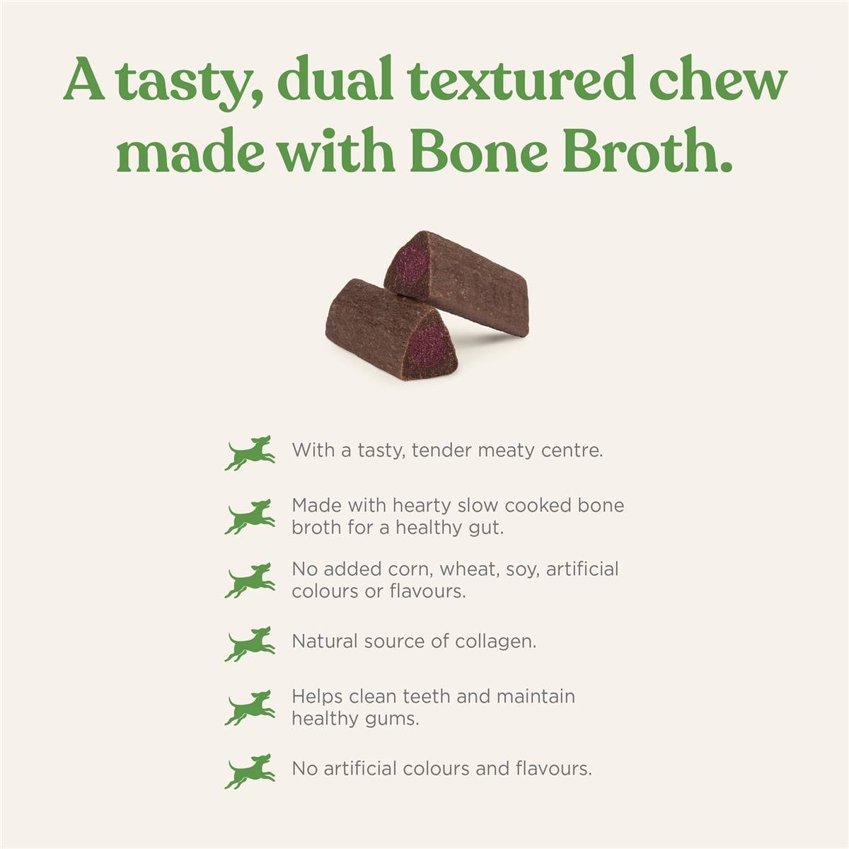 Open Paddock Beef Bone Broth Dog Treat Medium 4 Pack Woolworths