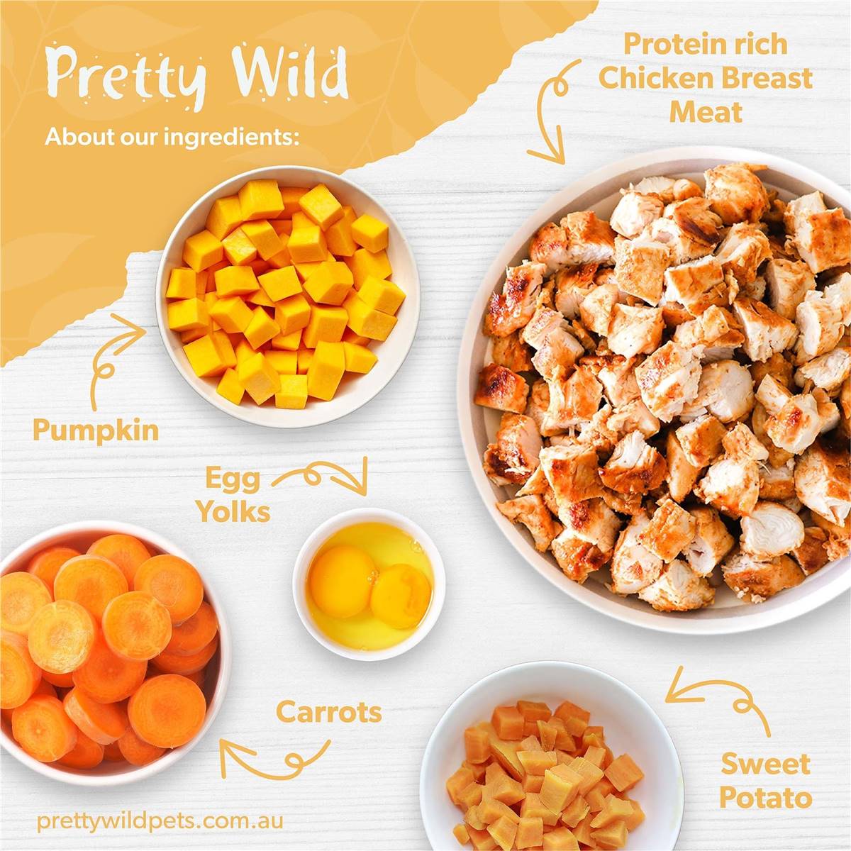 Pretty Wild Dog Food Stuffed Meatballs With Egg Yolk 120g Woolworths